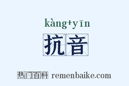 抗音是什么意思的图片